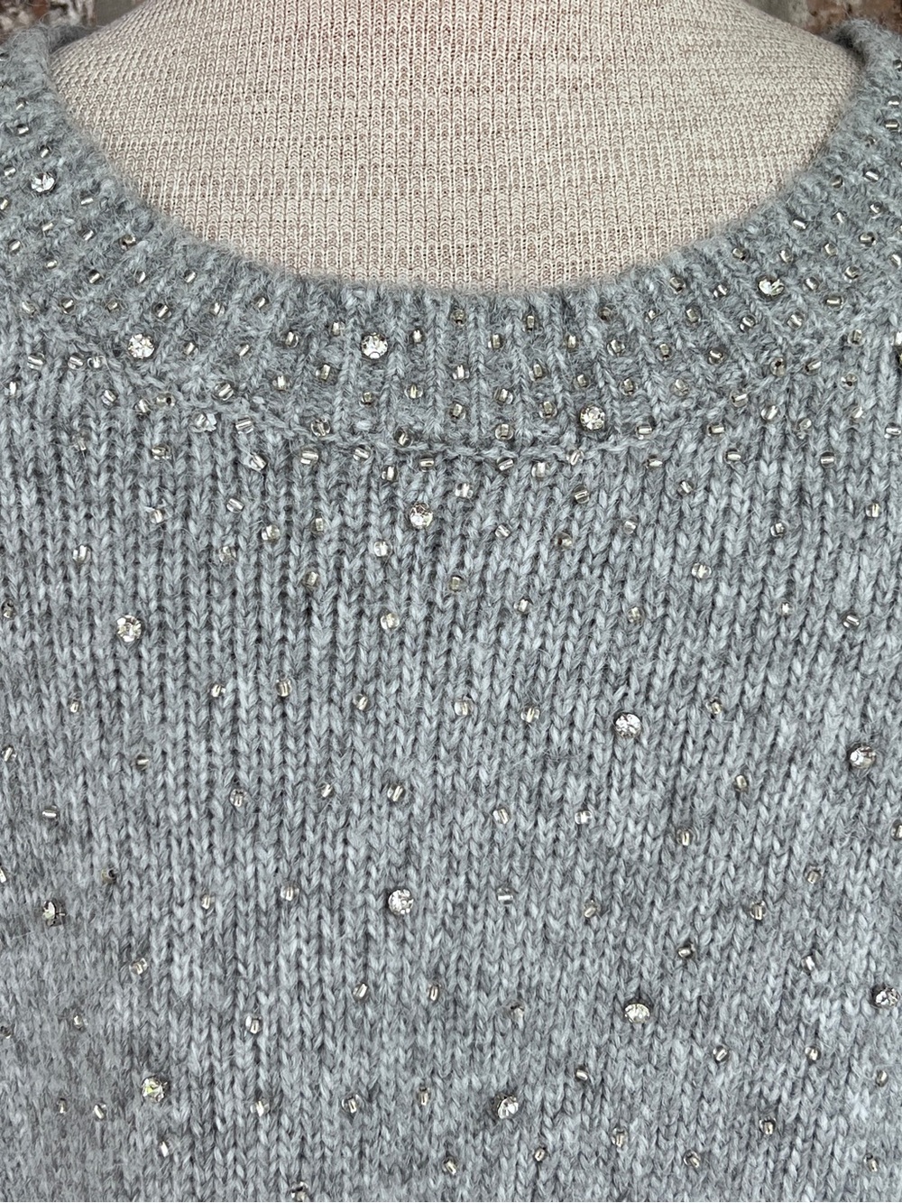 Rhinestone sweater, worn once. SIZE 22/24